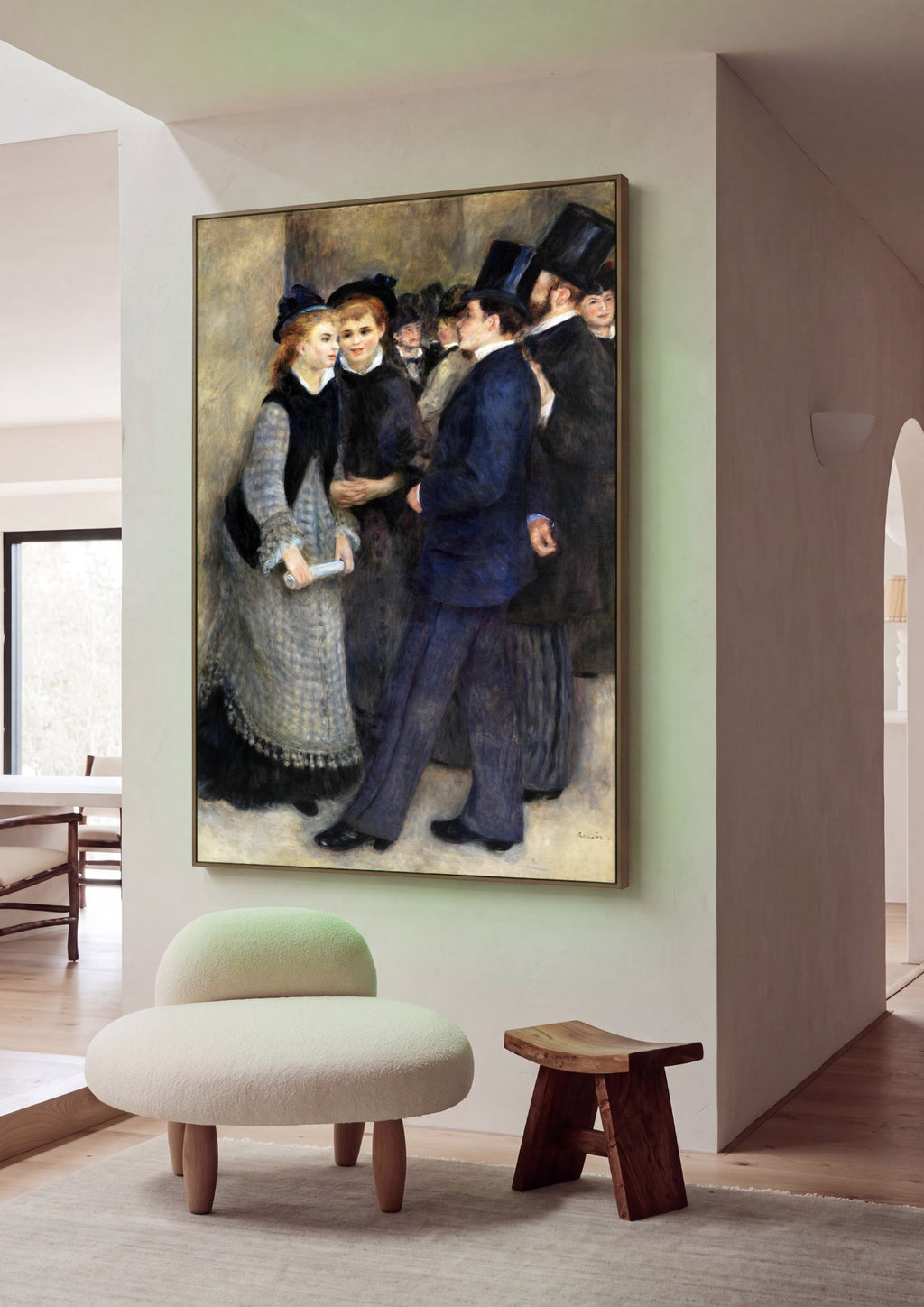 Quadro Decorativo A Conversa - Renoir em ambiente decorado