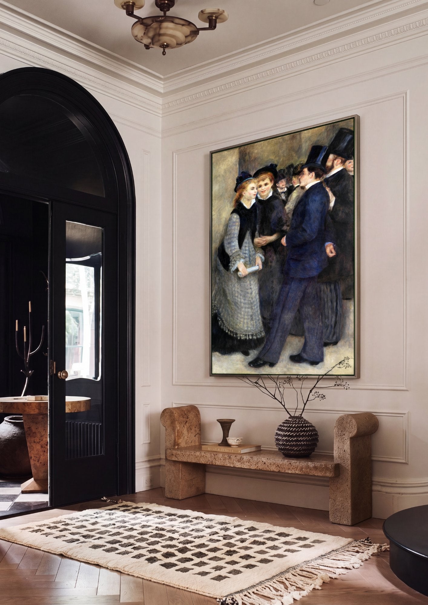 Quadro Decorativo A Conversa - Renoir em ambiente decorado