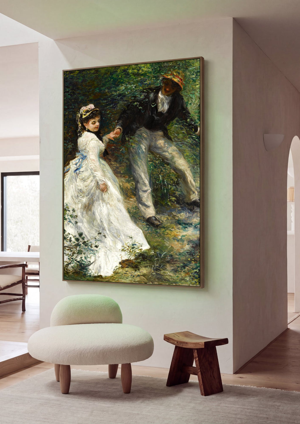 Quadro Decorativo A Caminhada - Renoir em ambiente decorado