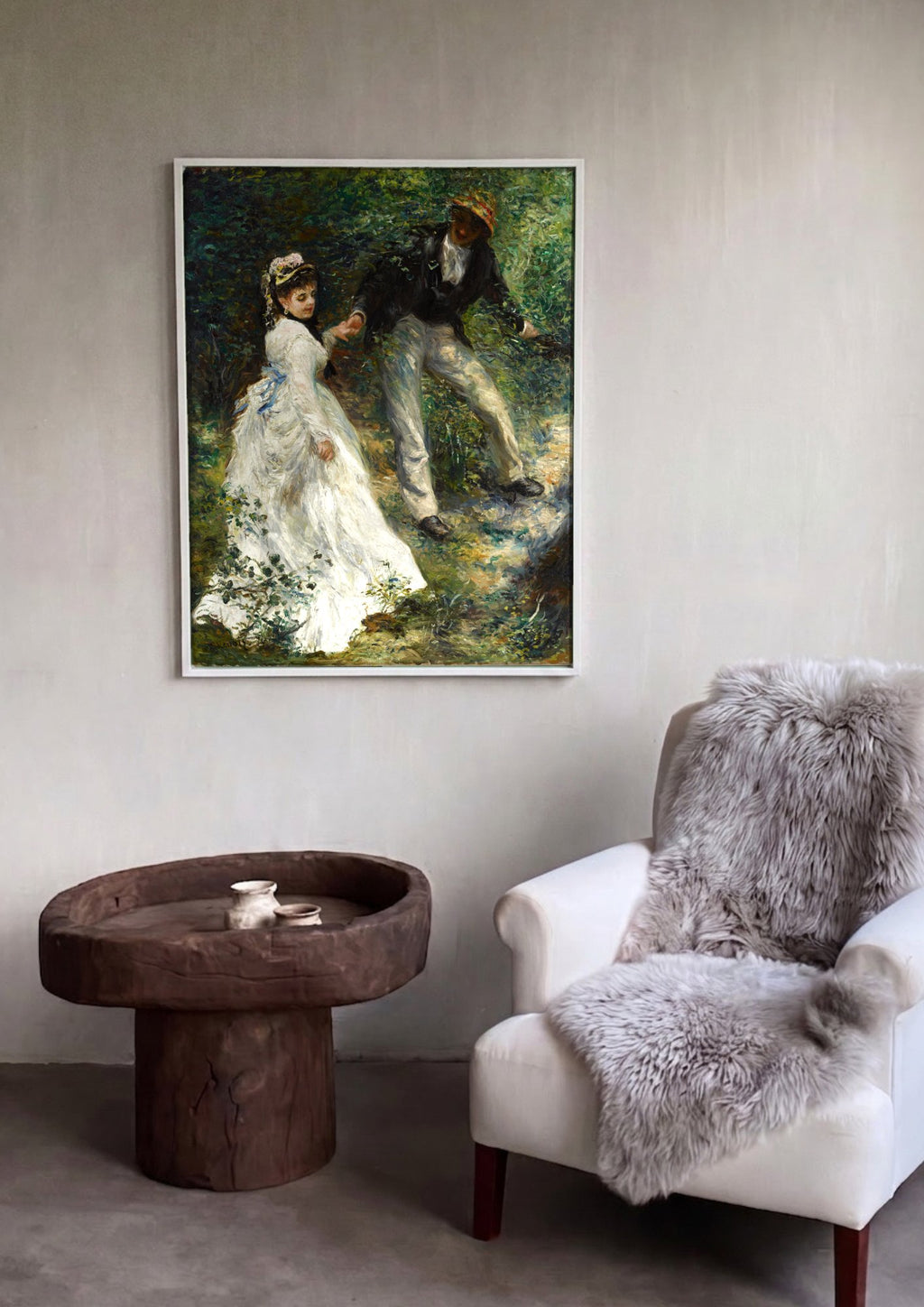 Quadro Decorativo A Caminhada - Renoir em ambiente decorado