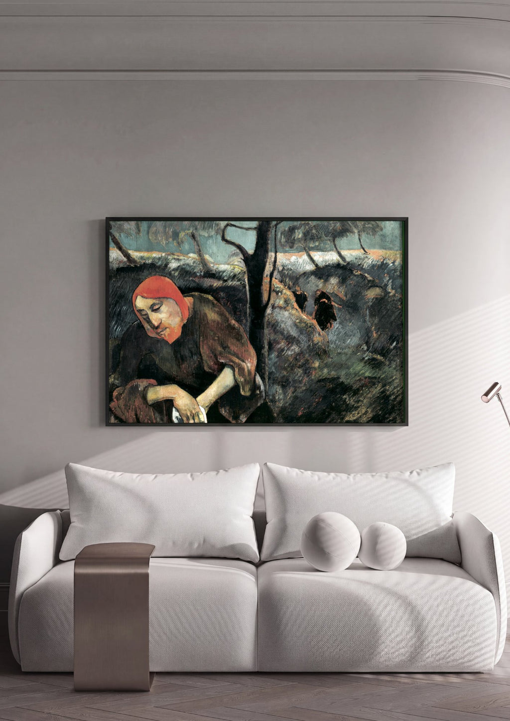 Quadro Decorativo Cristo no Horto das Oliveiras - Paul Gauguin em ambiente decorado