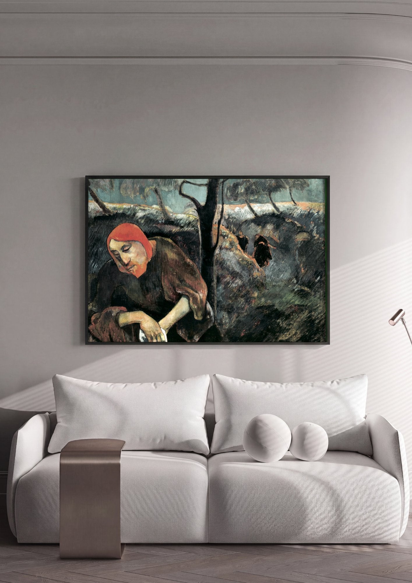Quadro Decorativo Cristo no Horto das Oliveiras - Paul Gauguin em ambiente decorado