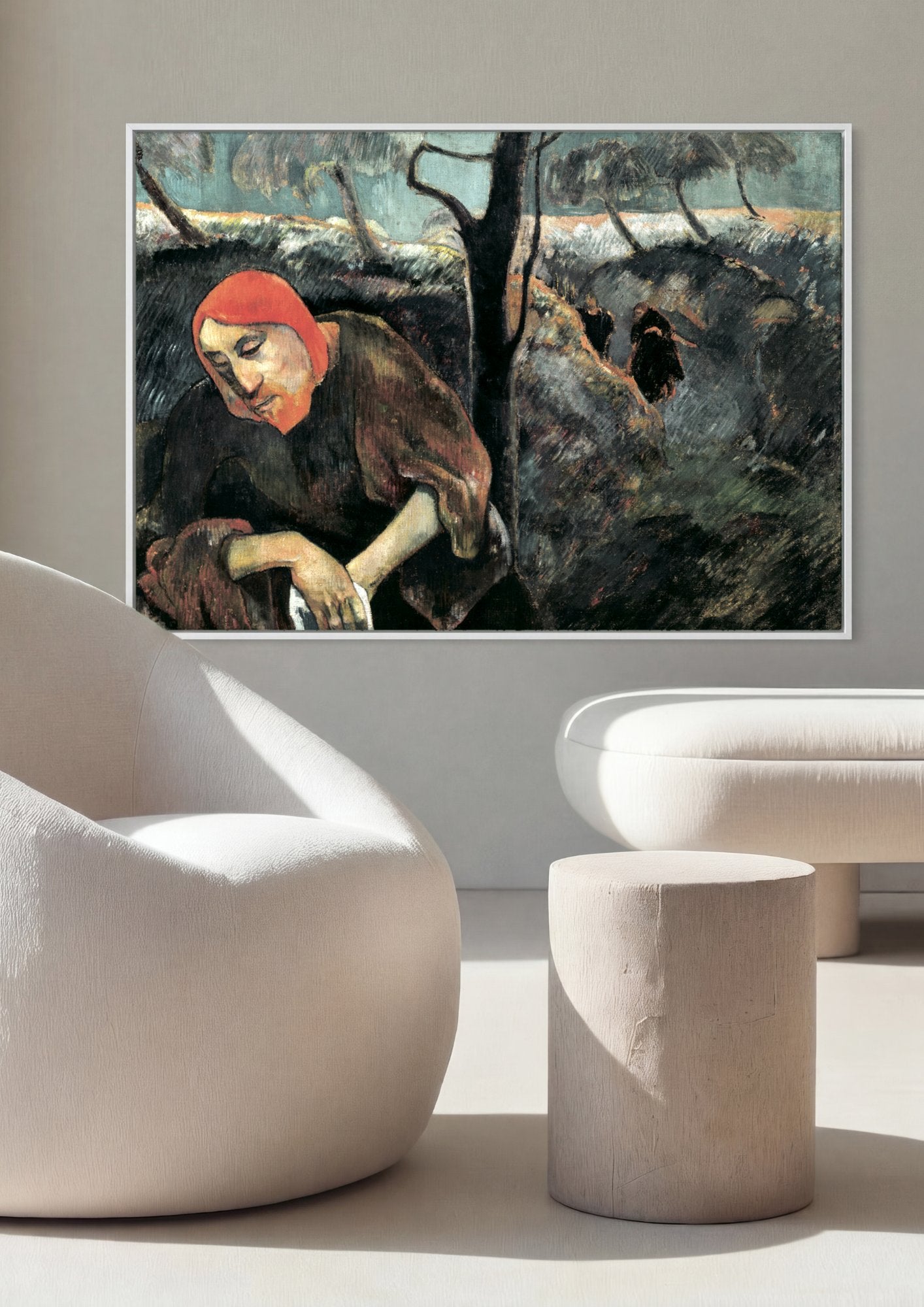 Quadro Decorativo Cristo no Horto das Oliveiras - Paul Gauguin em ambiente decorado