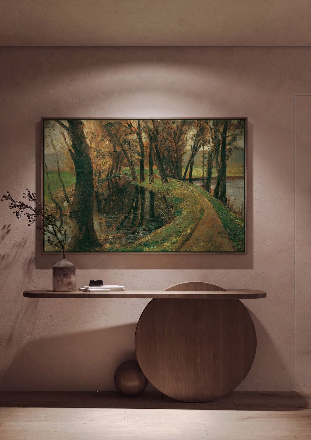 Quadro Decorativo Caminho na Floresta - Olga Wisinger-Florian em ambiente decorado