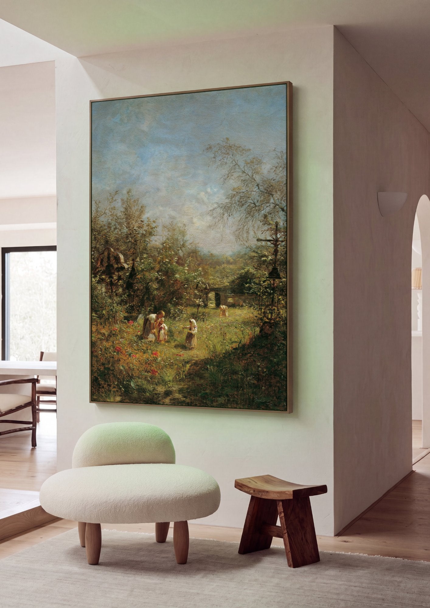 Quadro Decorativo Jardins com Figuras - Olga Wisinger-Florian em ambiente decorado