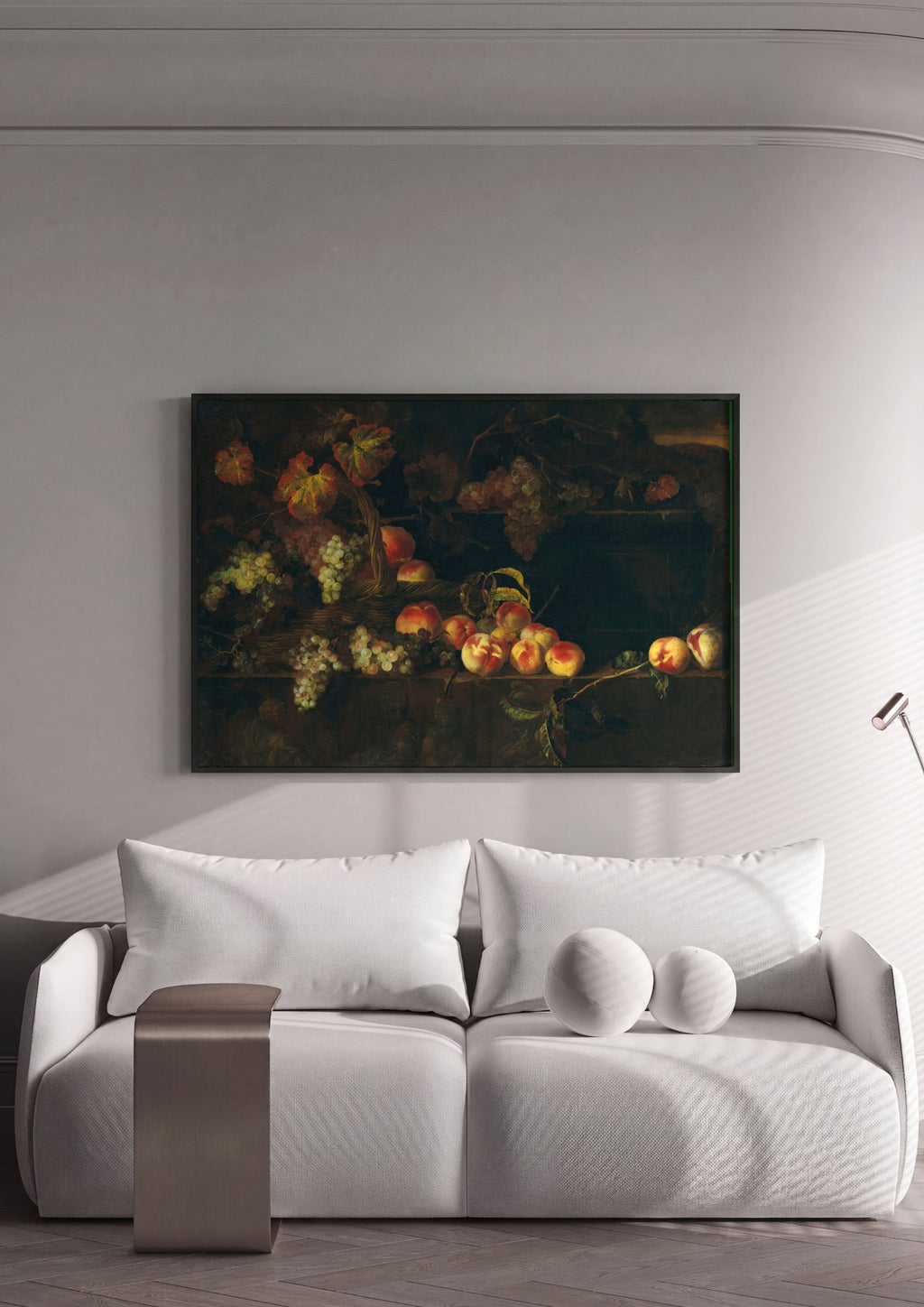 Quadro Decorativo Cesta de Frutas - Nicolas de Largillière em ambiente decorado