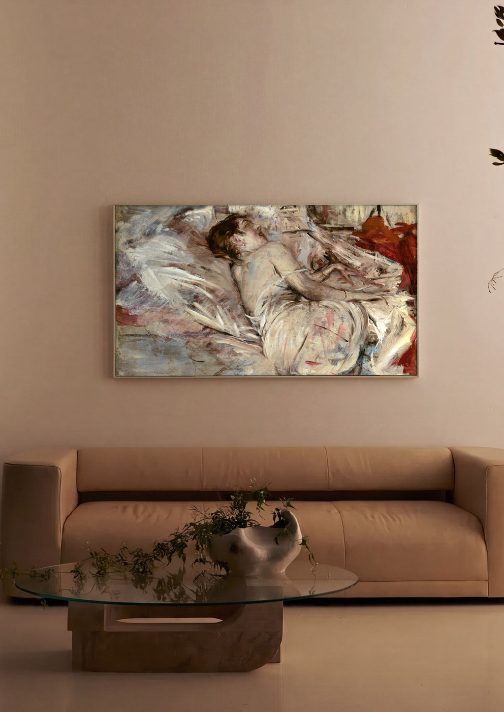Quadro Decorativo A Dama Adormecida - Boldini em ambiente decorado