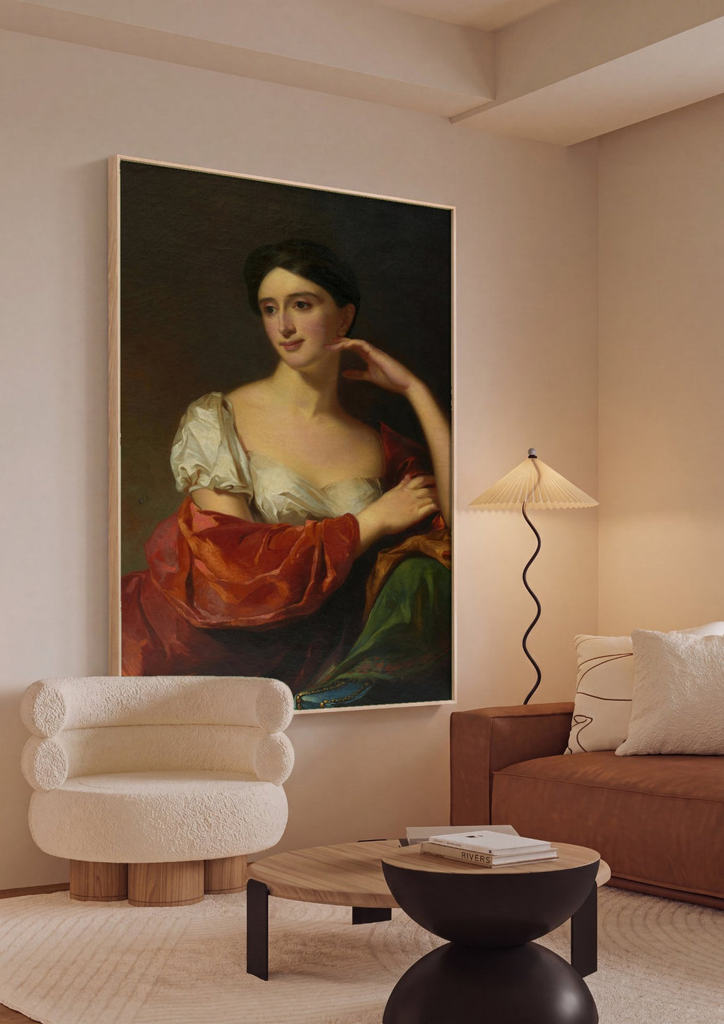 Quadro Decorativo Retrato Feminino - Thomas Sully em ambiente decorado