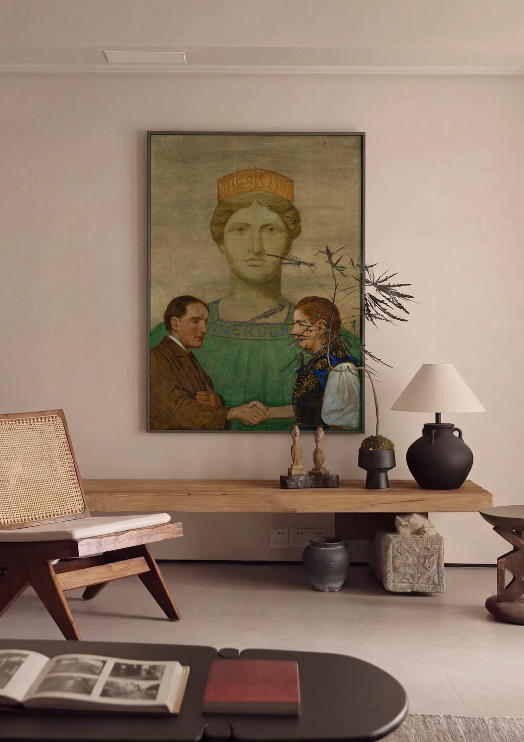 Quadro Decorativo A Terra - Hans Thoma em ambiente decorado