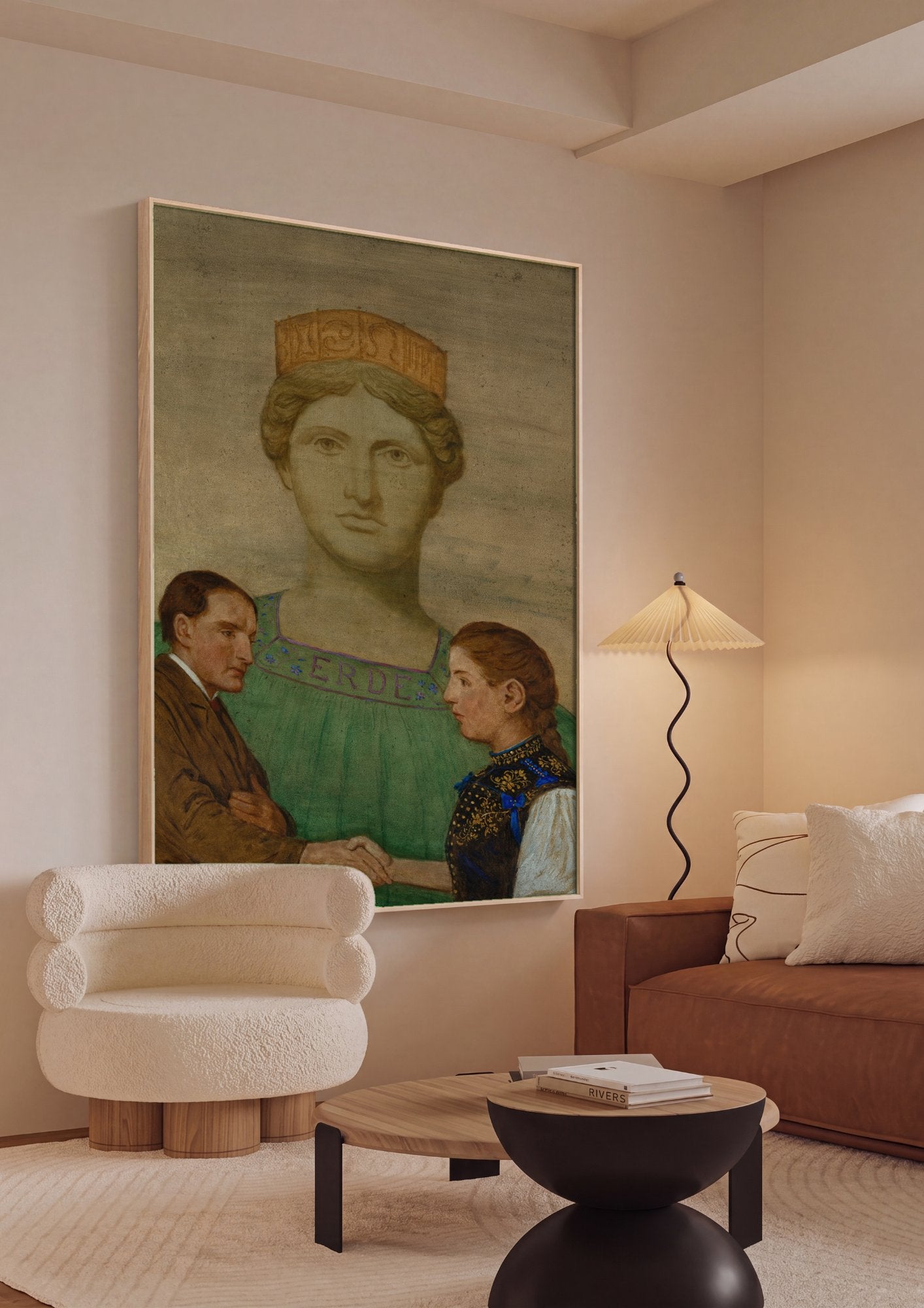 Quadro Decorativo A Terra - Hans Thoma em ambiente decorado