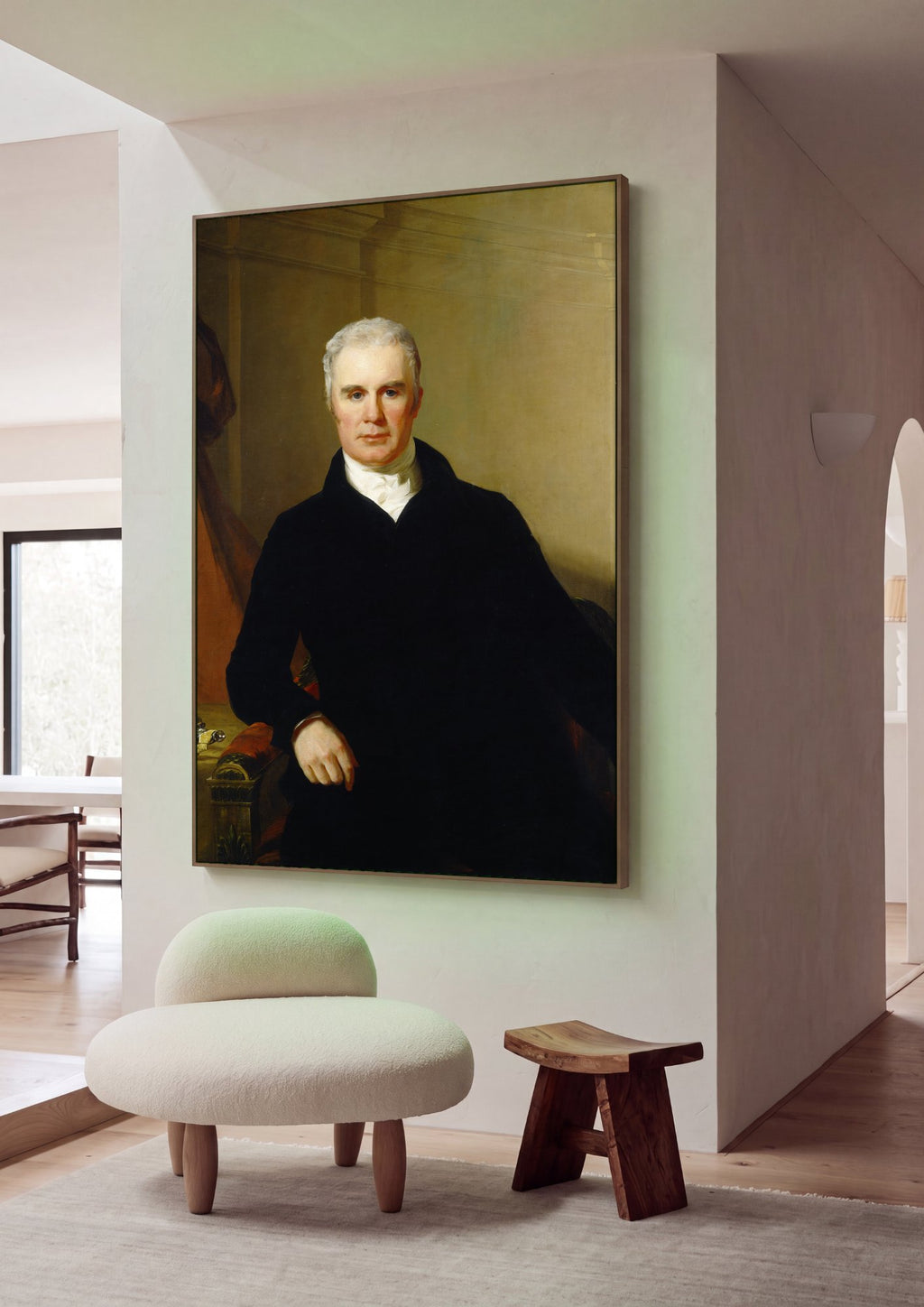 Quadro Decorativo: Retrato de Homem - Thomas Sully em ambiente decorado