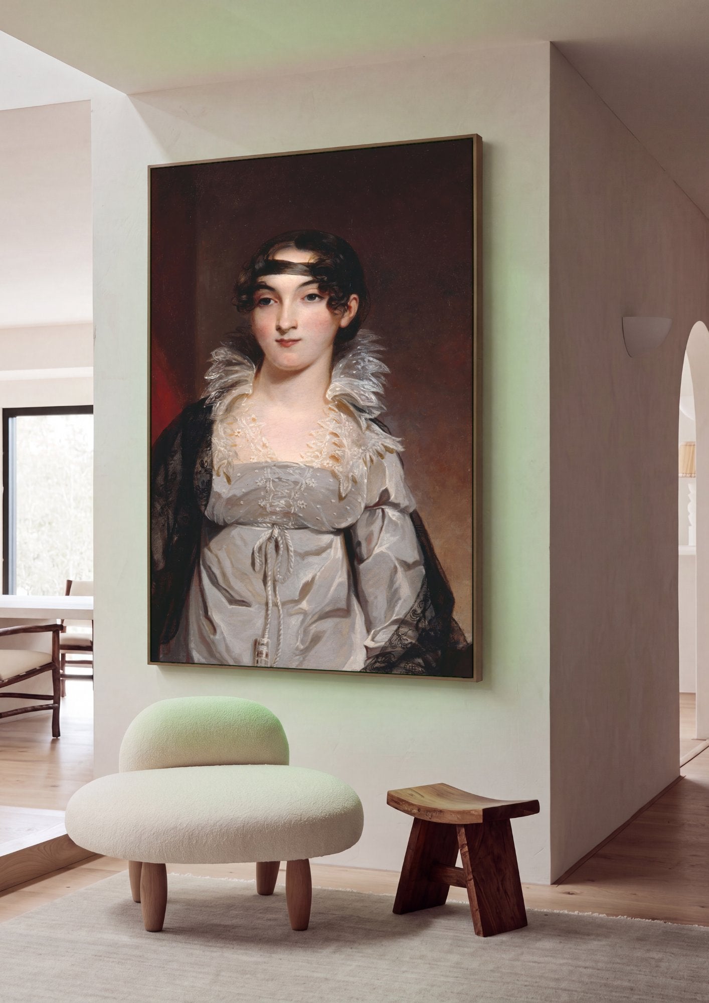 Quadro Decorativo Retrato Feminino - Thomas Sully em ambiente decorado