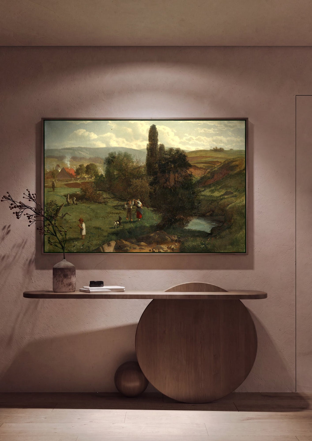 Quadro Decorativo Cena Rural - Hans Thoma em ambiente decorado