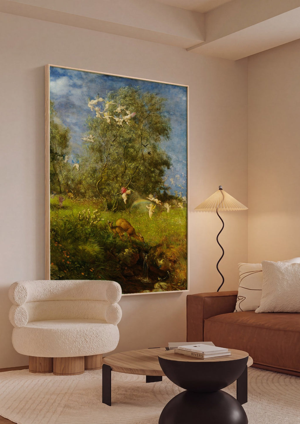 Quadro Decorativo A Primavera - Hans Thoma em ambiente decorado