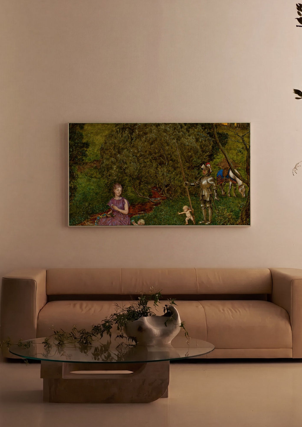 Quadro Decorativo A Primavera - Hans Thoma em ambiente decorado
