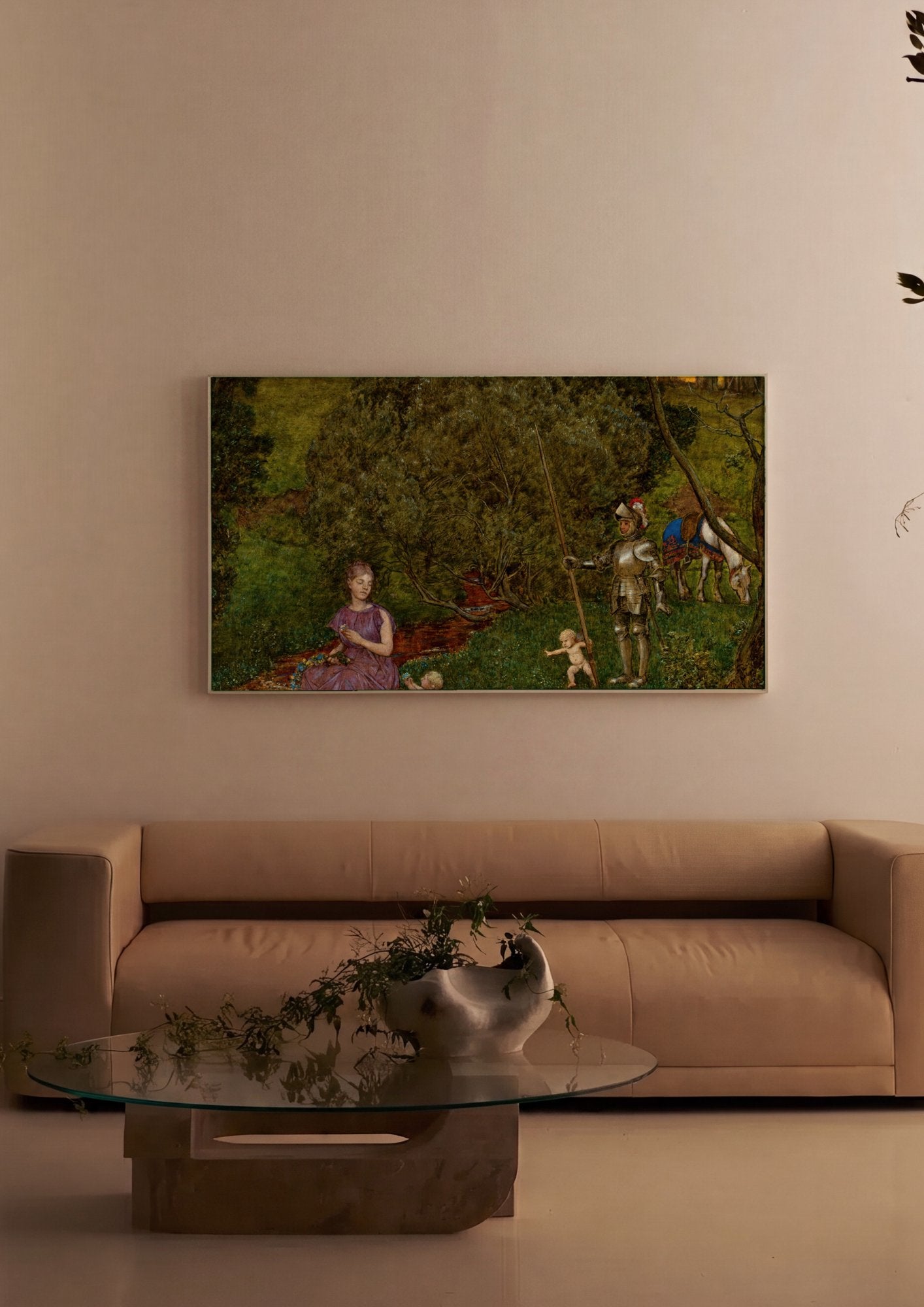 Quadro Decorativo A Primavera - Hans Thoma em ambiente decorado