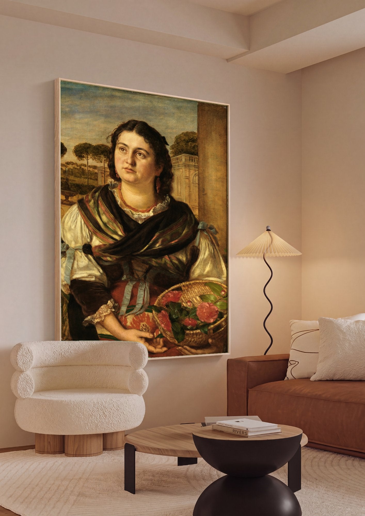 Quadro Decorativo A Italiana - Hans Thoma em ambiente decorado