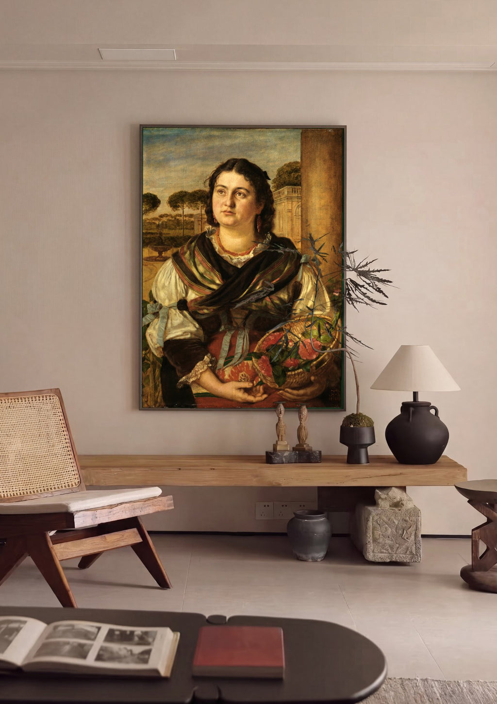 Quadro Decorativo A Italiana - Hans Thoma em ambiente decorado