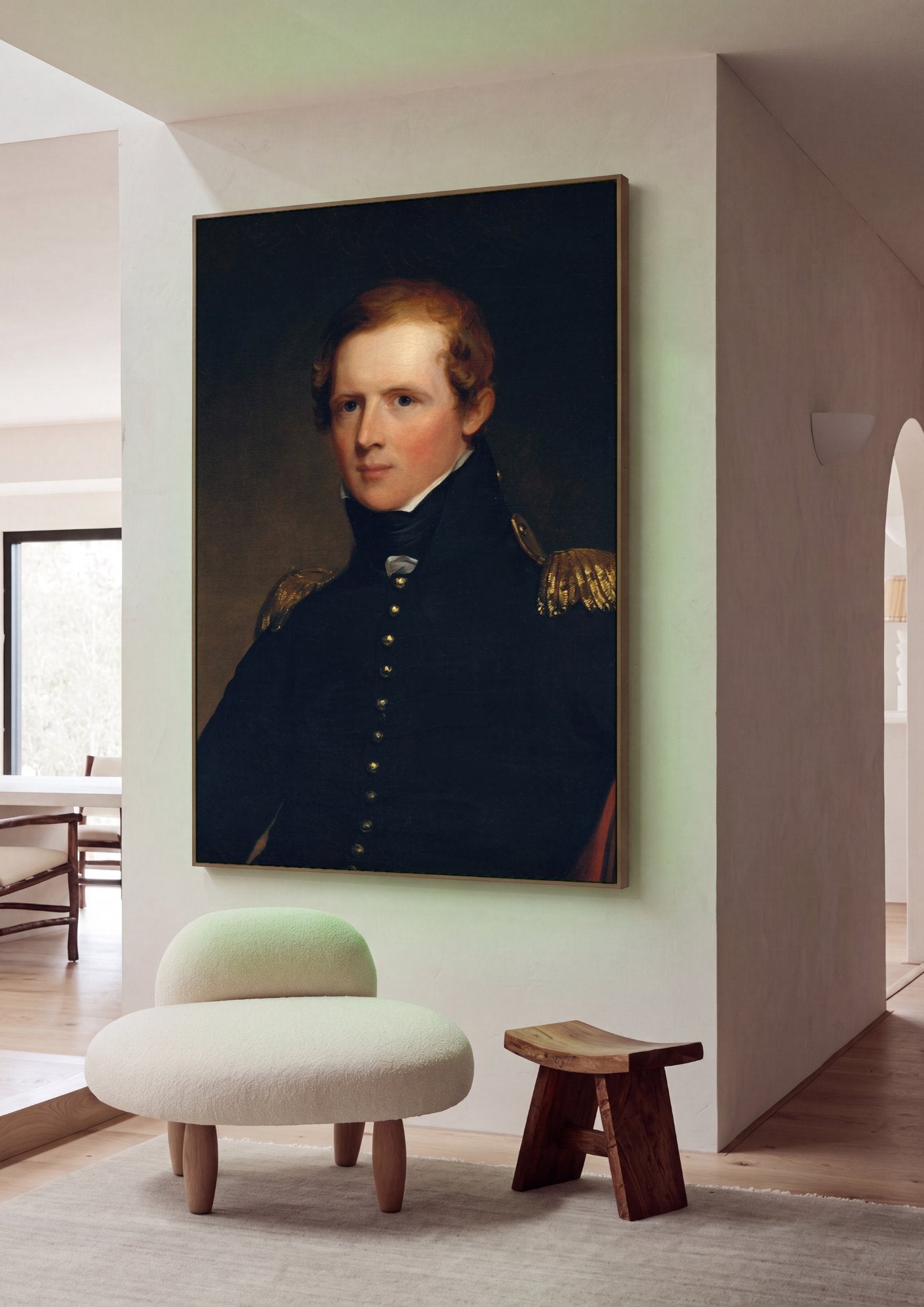Quadro Decorativo Retrato de Homem - Thomas Sully em ambiente decorado