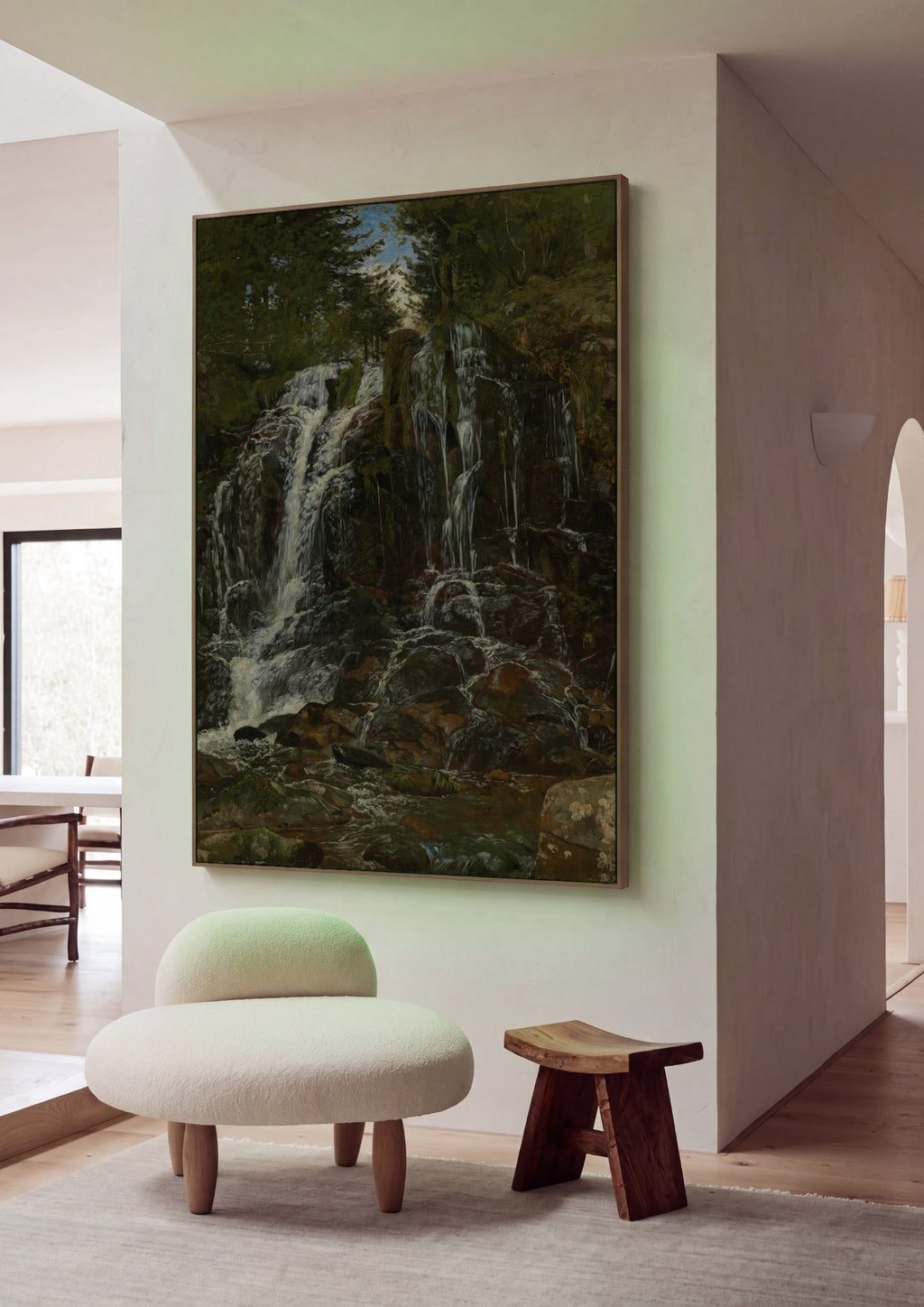 Quadro Decorativo A Cascata - Hans Thoma em ambiente decorado