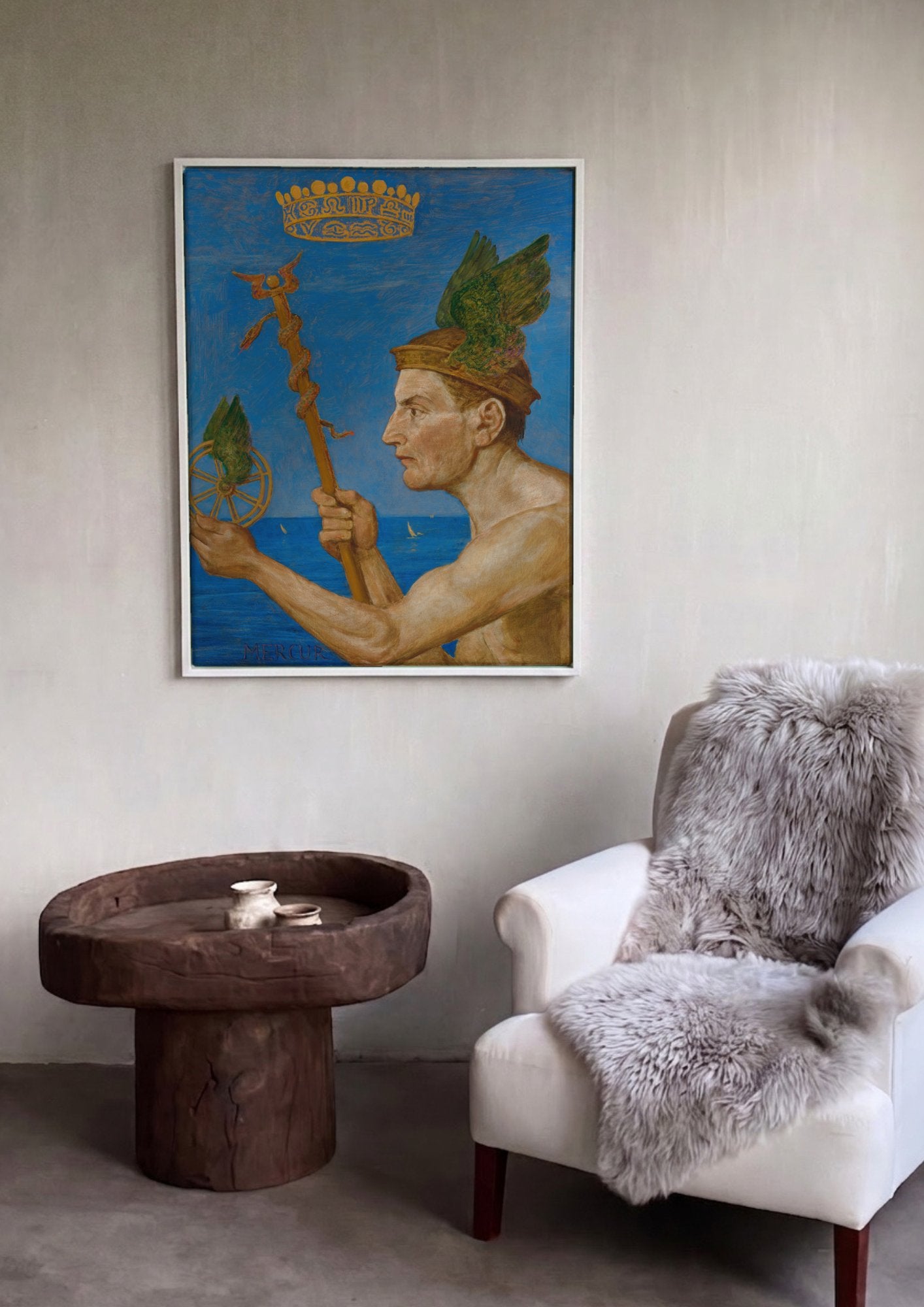 Quadro Decorativo Mercúrio - Hans Thoma em ambiente decorado