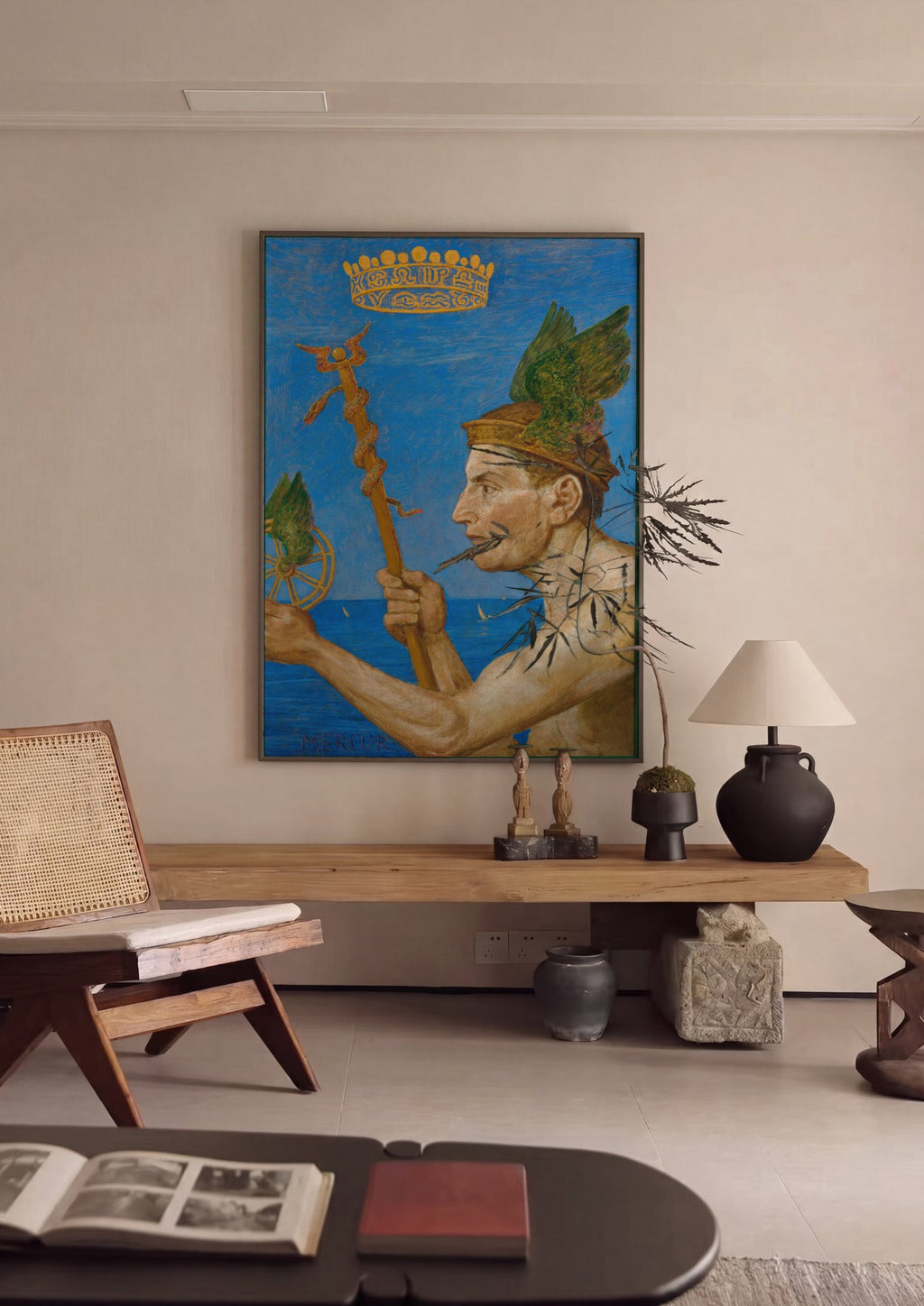 Quadro Decorativo Mercúrio - Hans Thoma em ambiente decorado