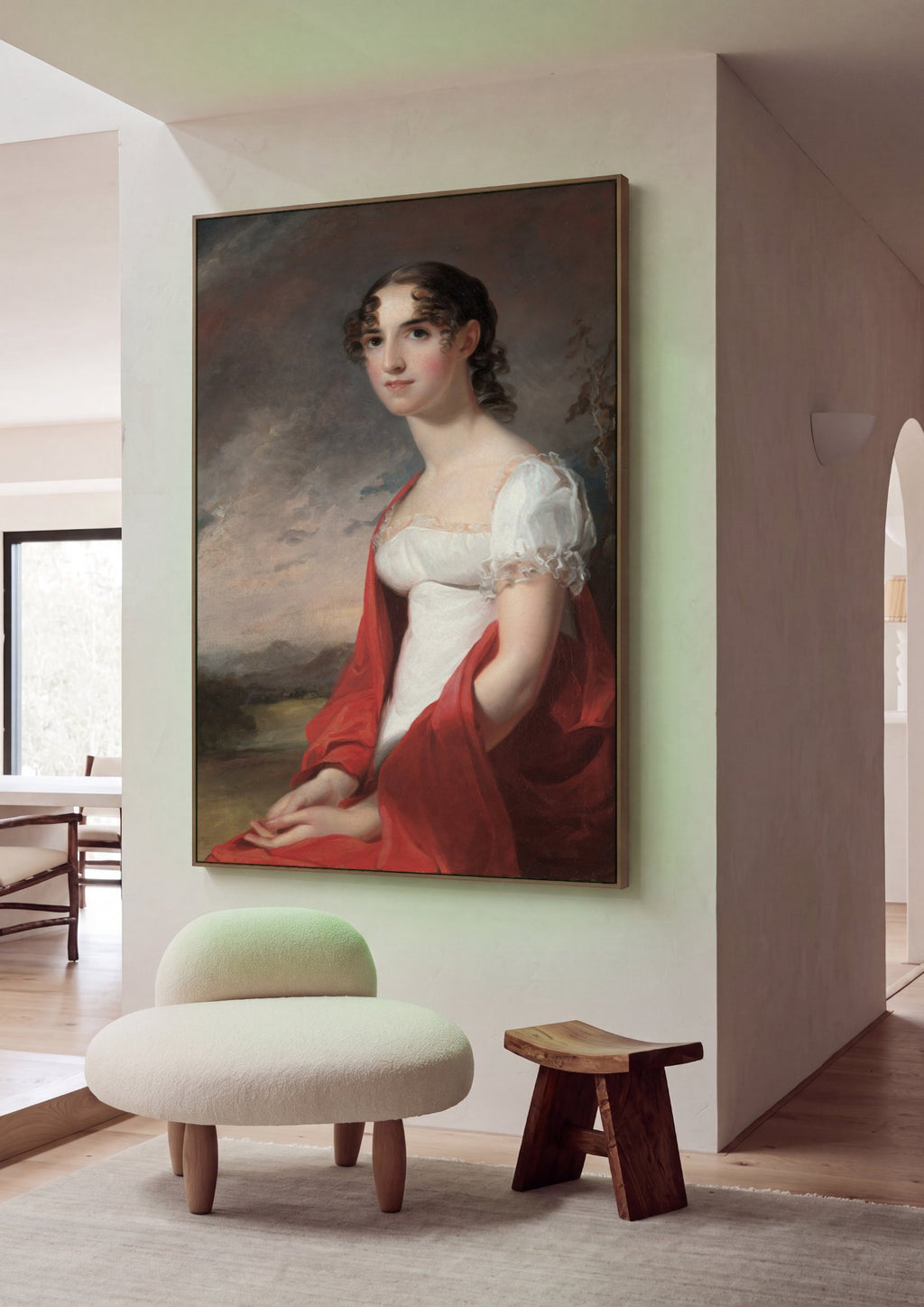 Quadro Decorativo: Retrato Feminino - Thomas Sully em ambiente decorado