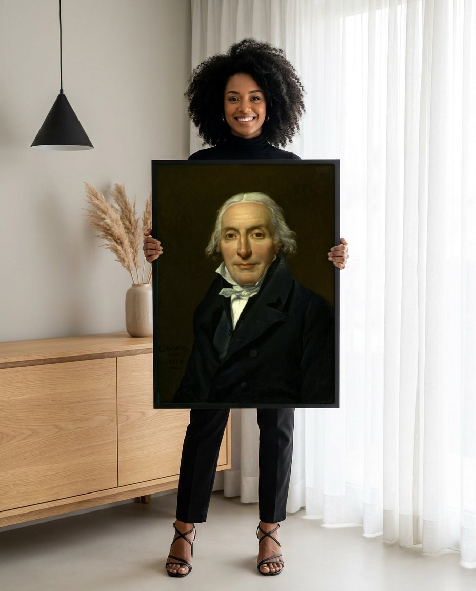 Quadro Decorativo Retrato de Joseph Bonaparte - Jacques-Louis David com modelo em ambiente