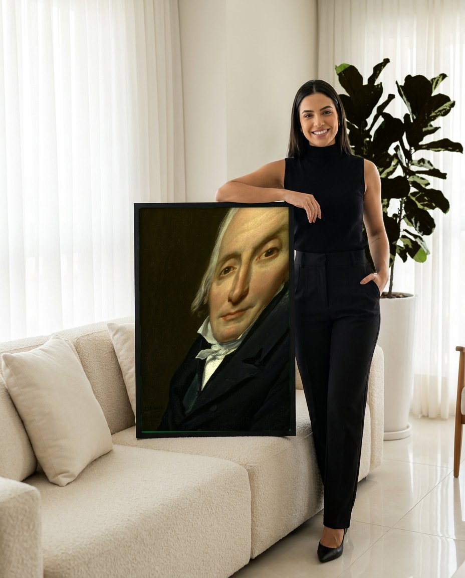 Quadro Decorativo Retrato de Joseph Bonaparte - Jacques-Louis David com modelo em ambiente