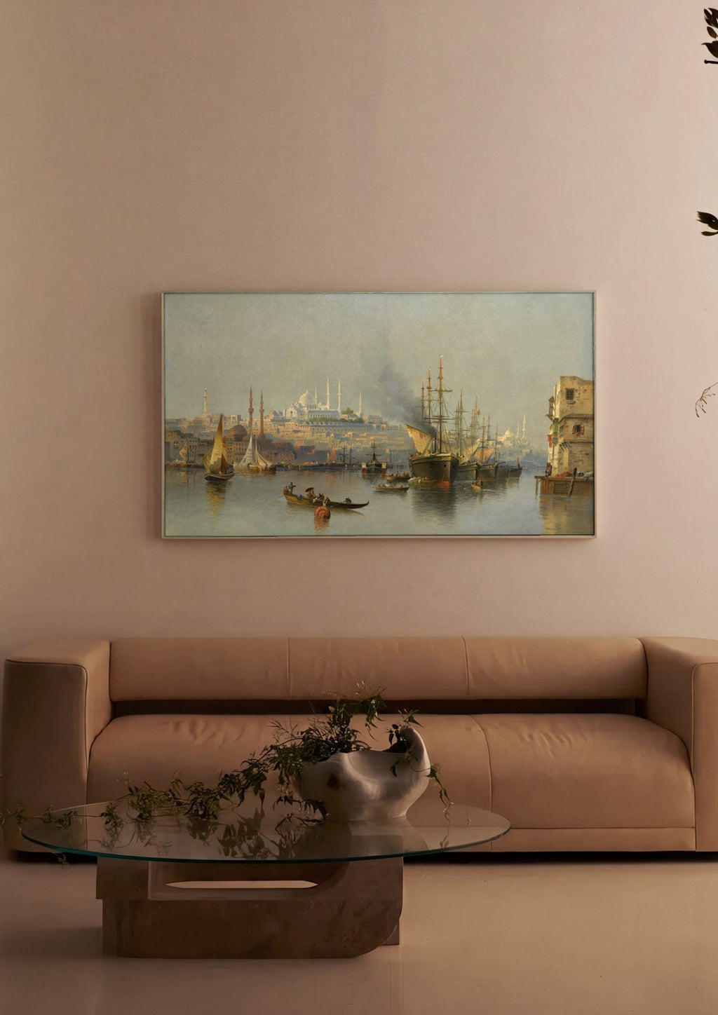 Quadro Decorativo Porto de Constantinopla - Karl Kaufmann em ambiente decorado