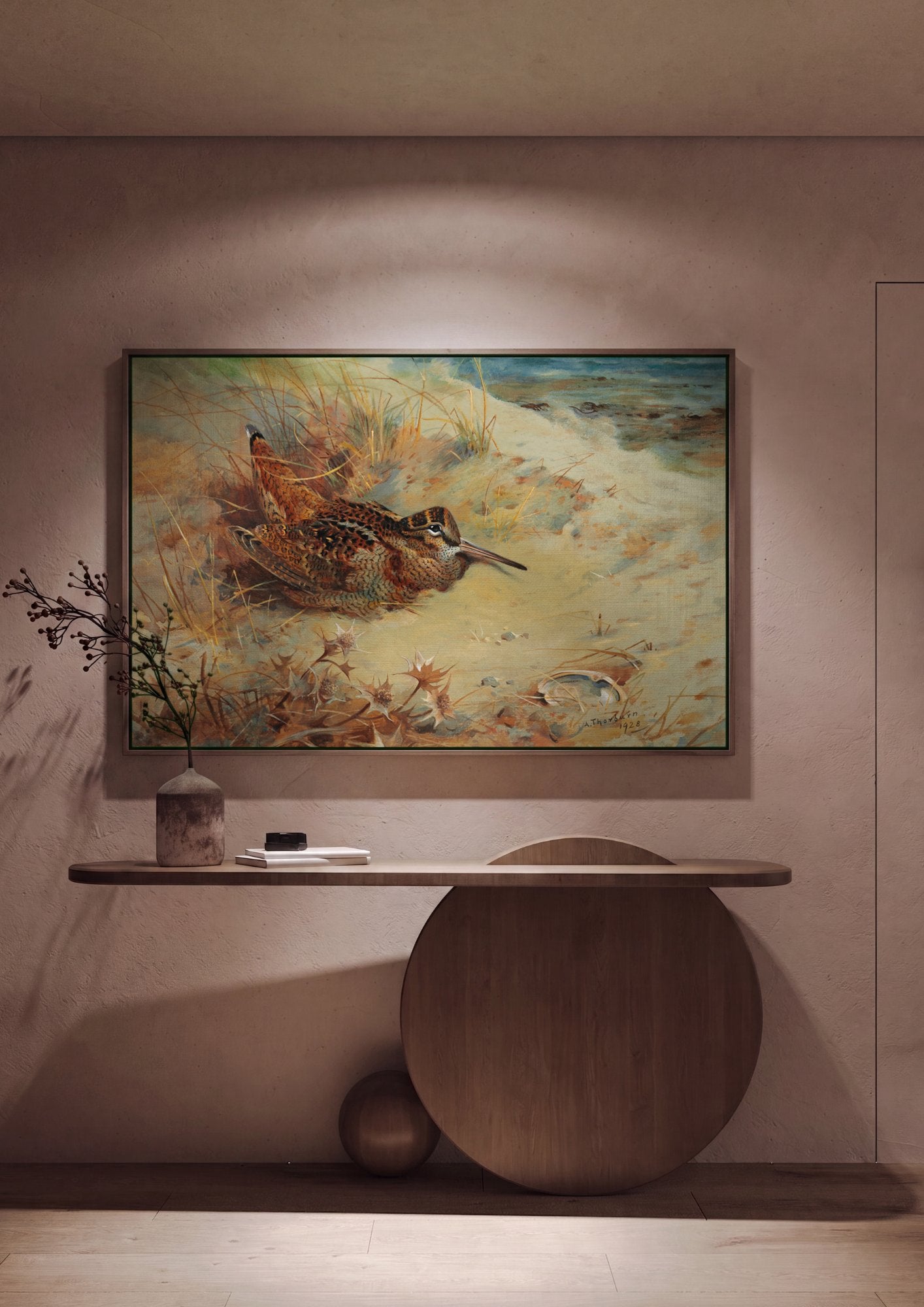 Quadro Decorativo Maçarico na Duna - Thorburn em ambiente decorado