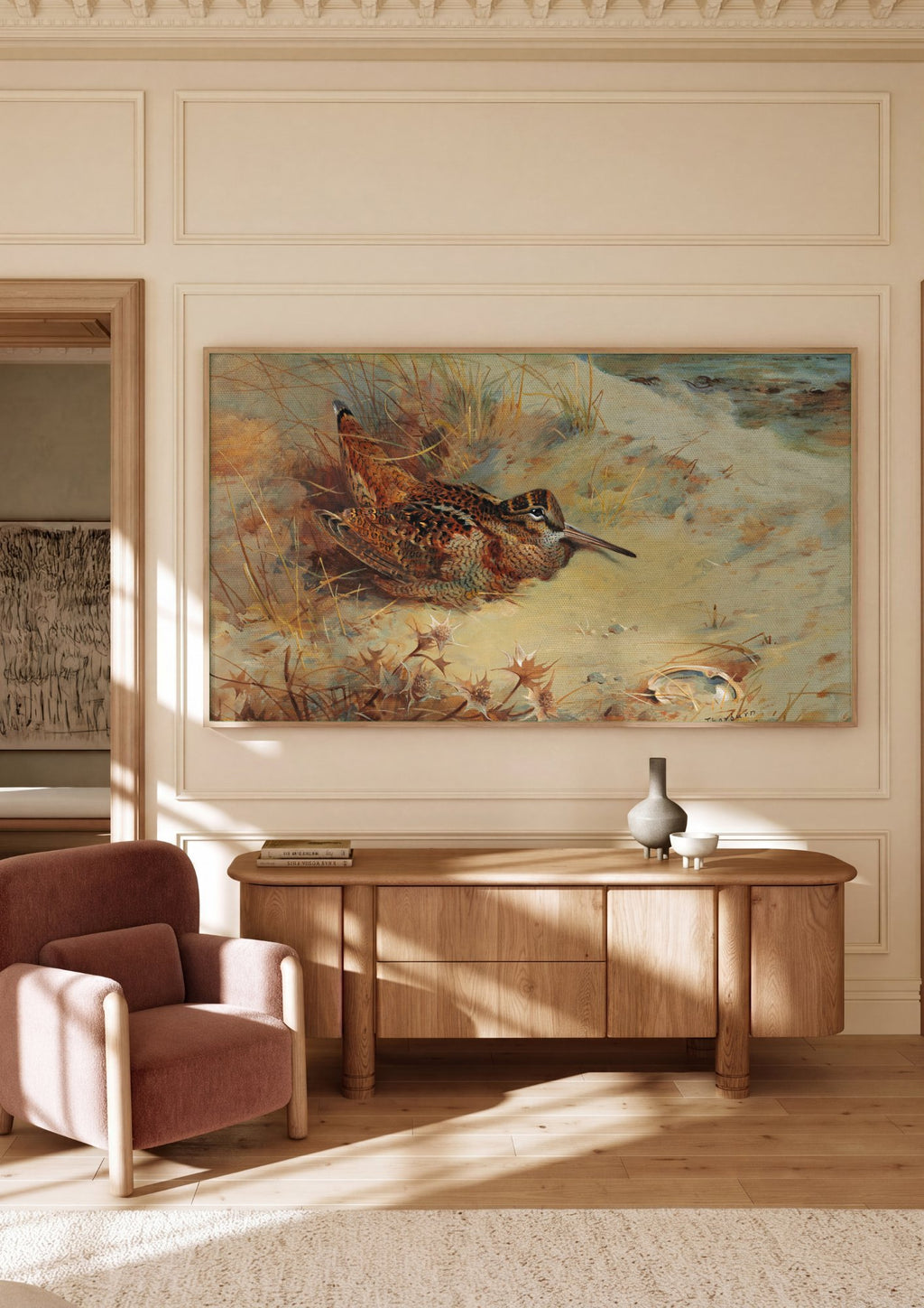 Quadro Decorativo Maçarico na Duna - Thorburn em ambiente decorado