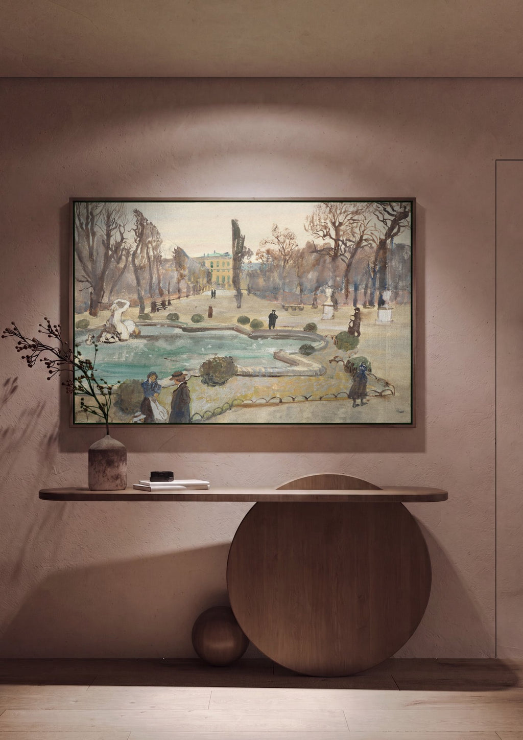 Quadro Decorativo Schoenbrunn (Inverno) - Oskar Laske em ambiente decorado