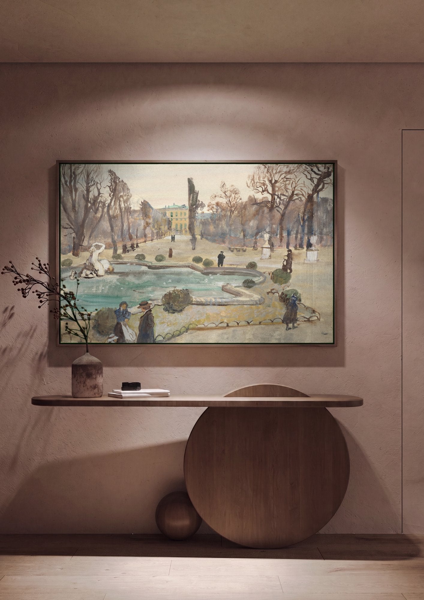 Quadro Decorativo Schoenbrunn (Inverno) - Oskar Laske em ambiente decorado