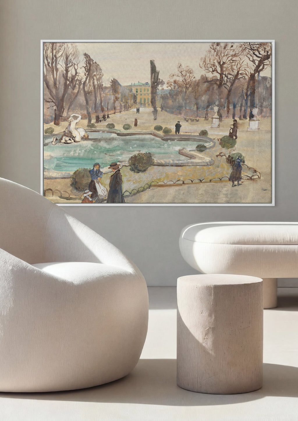 Quadro Decorativo Schoenbrunn (Inverno) - Oskar Laske em ambiente decorado