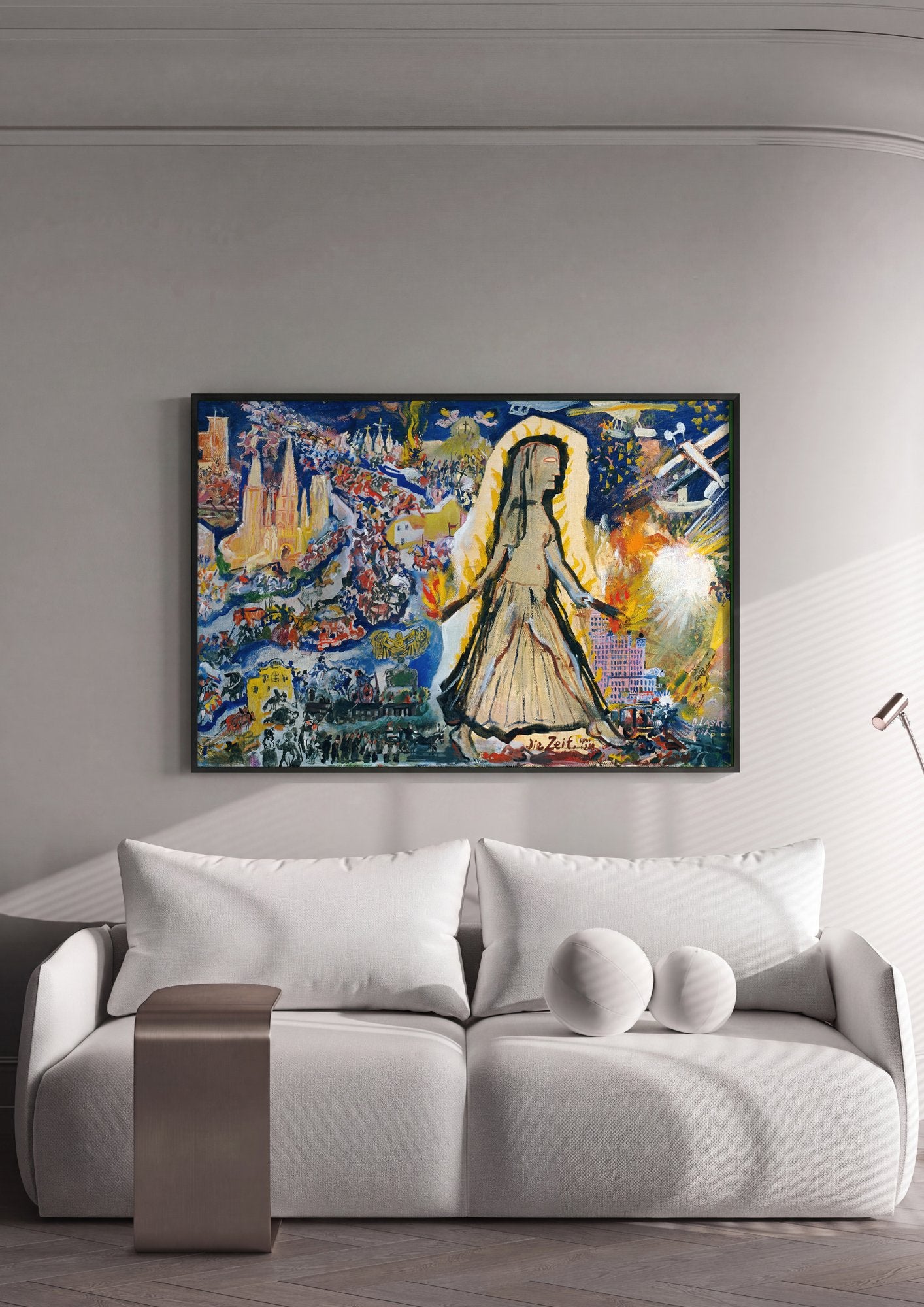 Quadro Decorativo A Passagem do Tempo - Oskar Laske em ambiente decorado