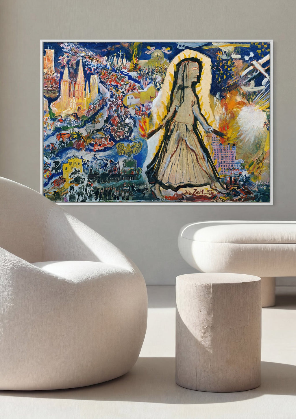 Quadro Decorativo A Passagem do Tempo - Oskar Laske em ambiente decorado