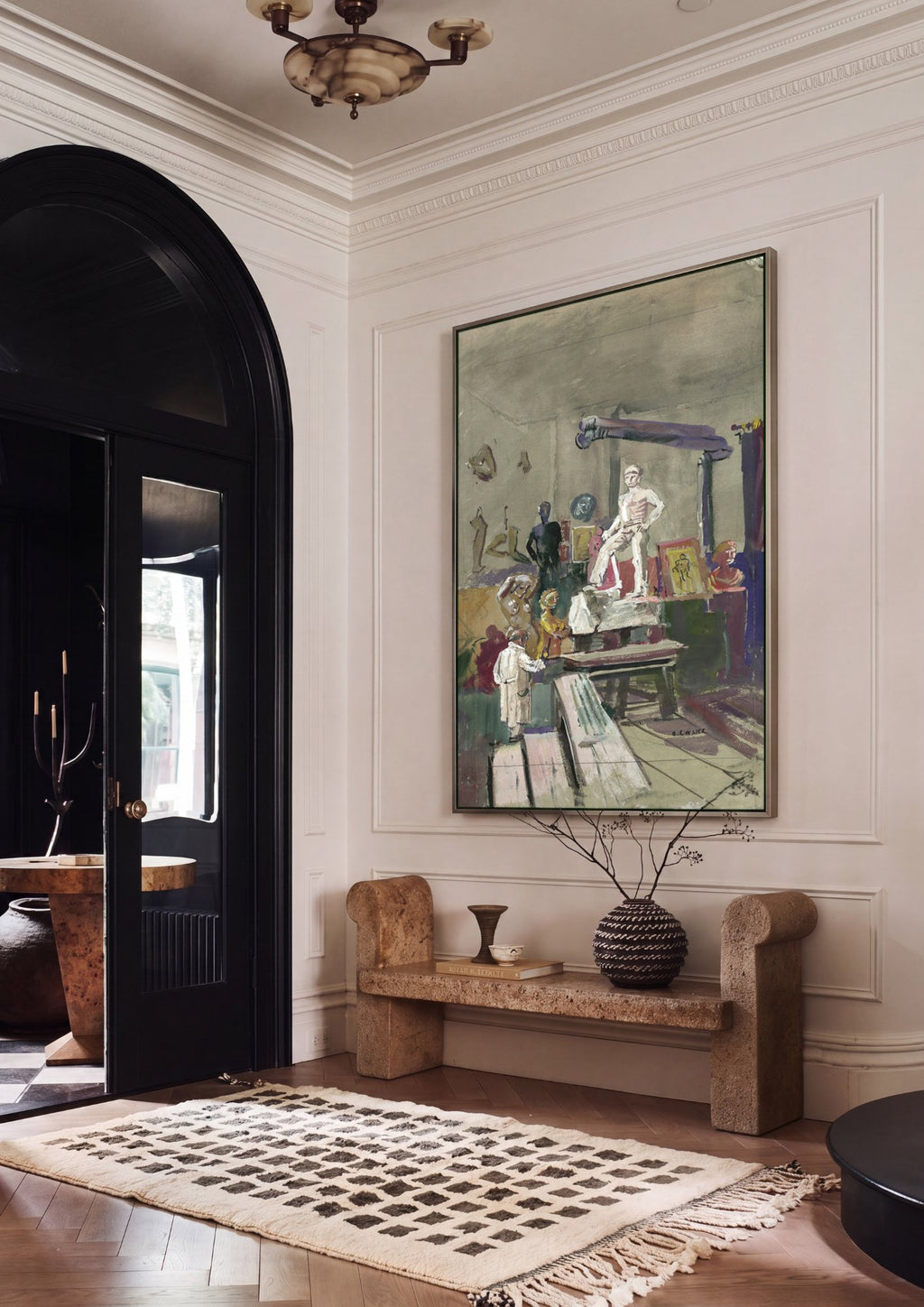 Quadro Decorativo O Ateliê do Artista - Oskar Laske em ambiente decorado