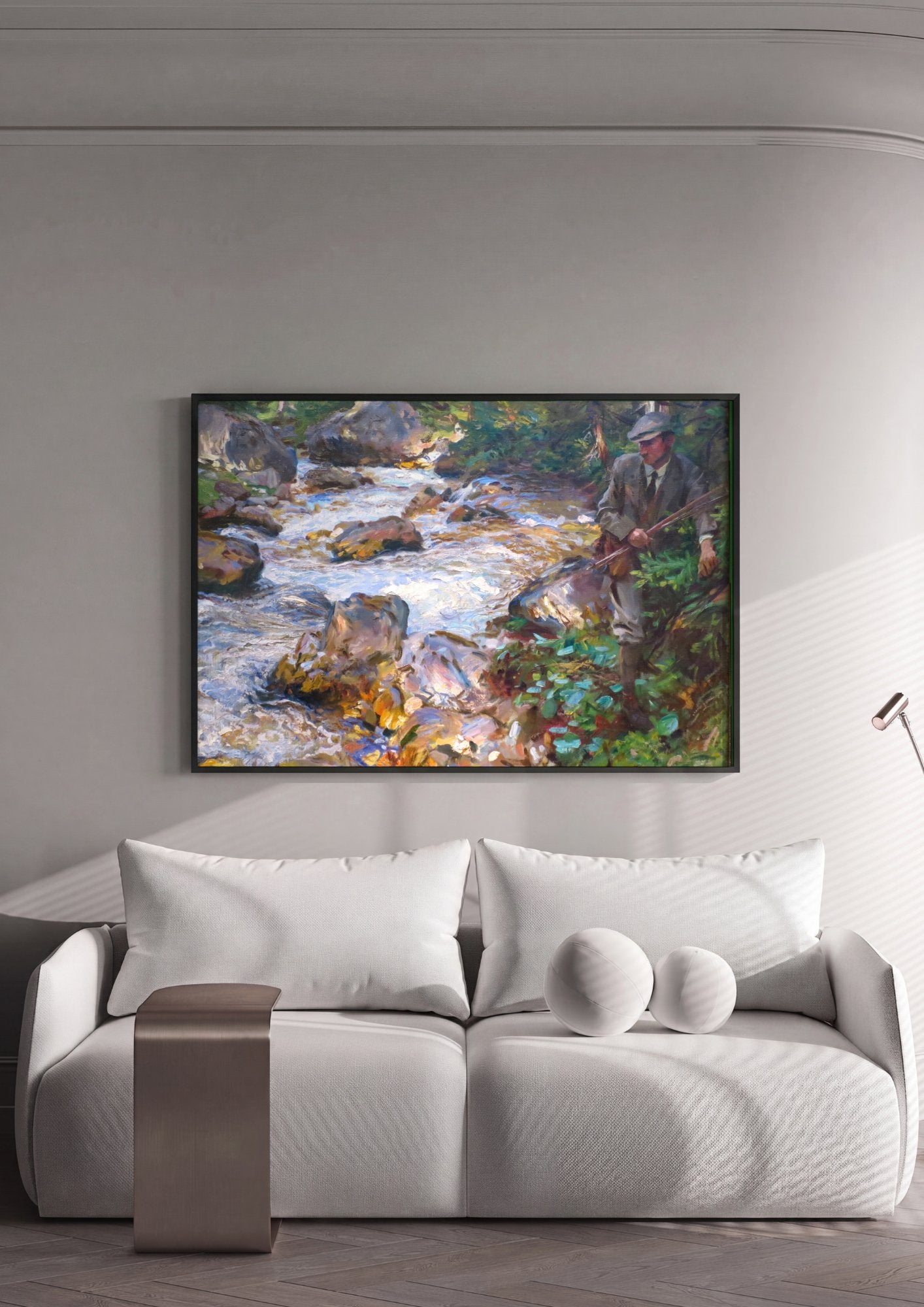 Quadro Decorativo A Corrente Montanhosa - John Singer Sargent em ambiente decorado