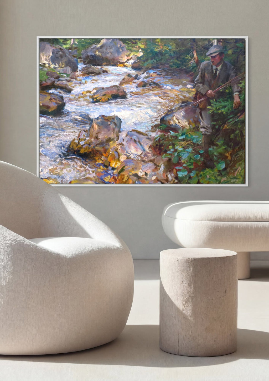 Quadro Decorativo A Corrente Montanhosa - John Singer Sargent em ambiente decorado