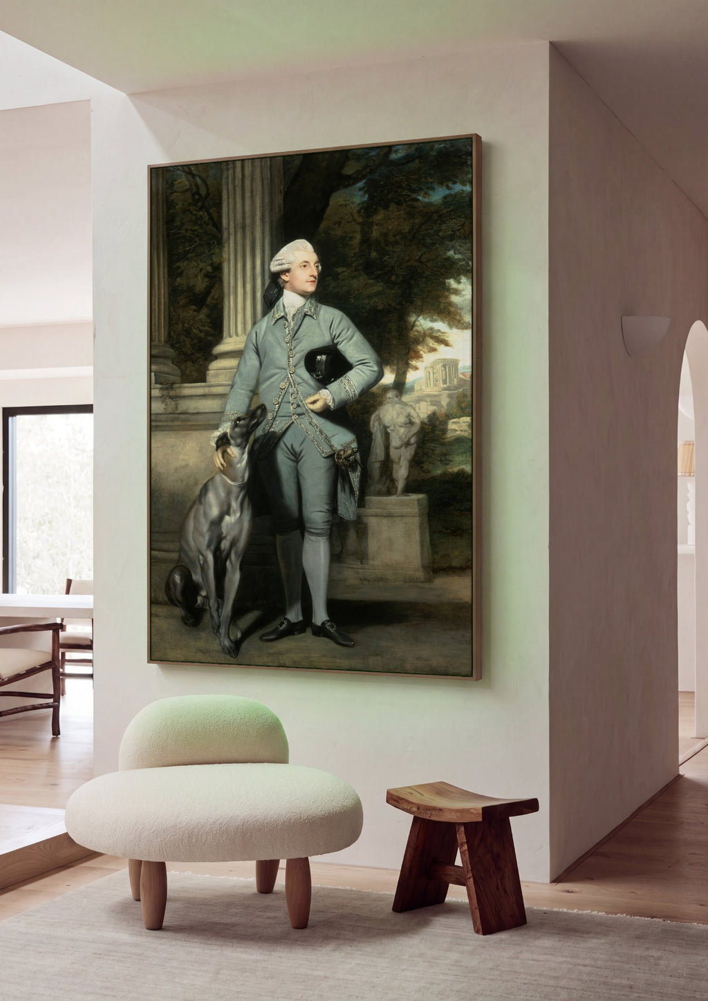 Quadro Decorativo James Boswell - Sir Joshua Reynolds em ambiente decorado