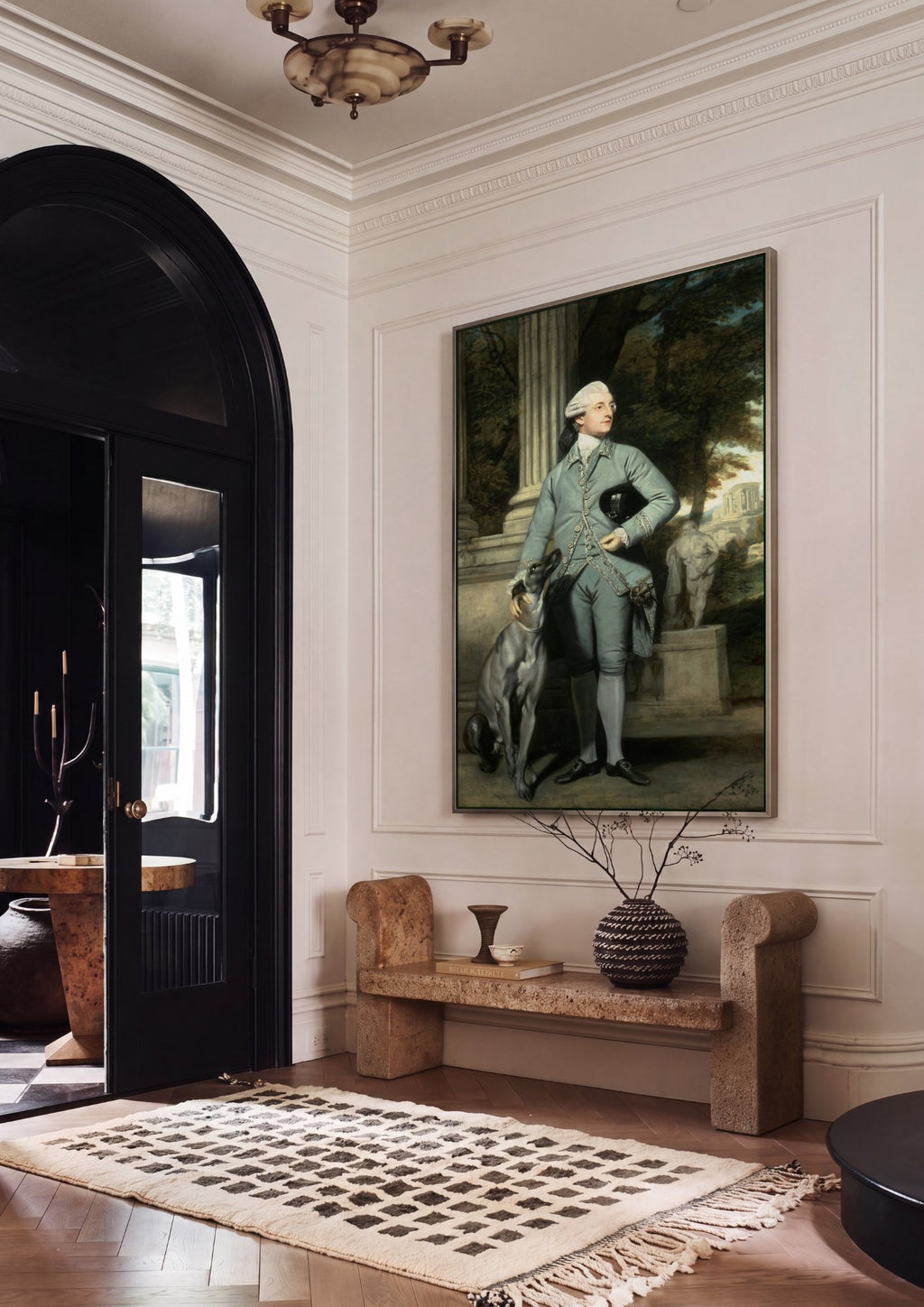 Quadro Decorativo James Boswell - Sir Joshua Reynolds em ambiente decorado