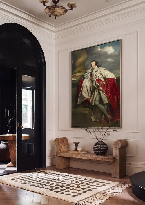 Quadro Decorativo 'Lord Richard Howe' - Joshua Reynolds em ambiente decorado