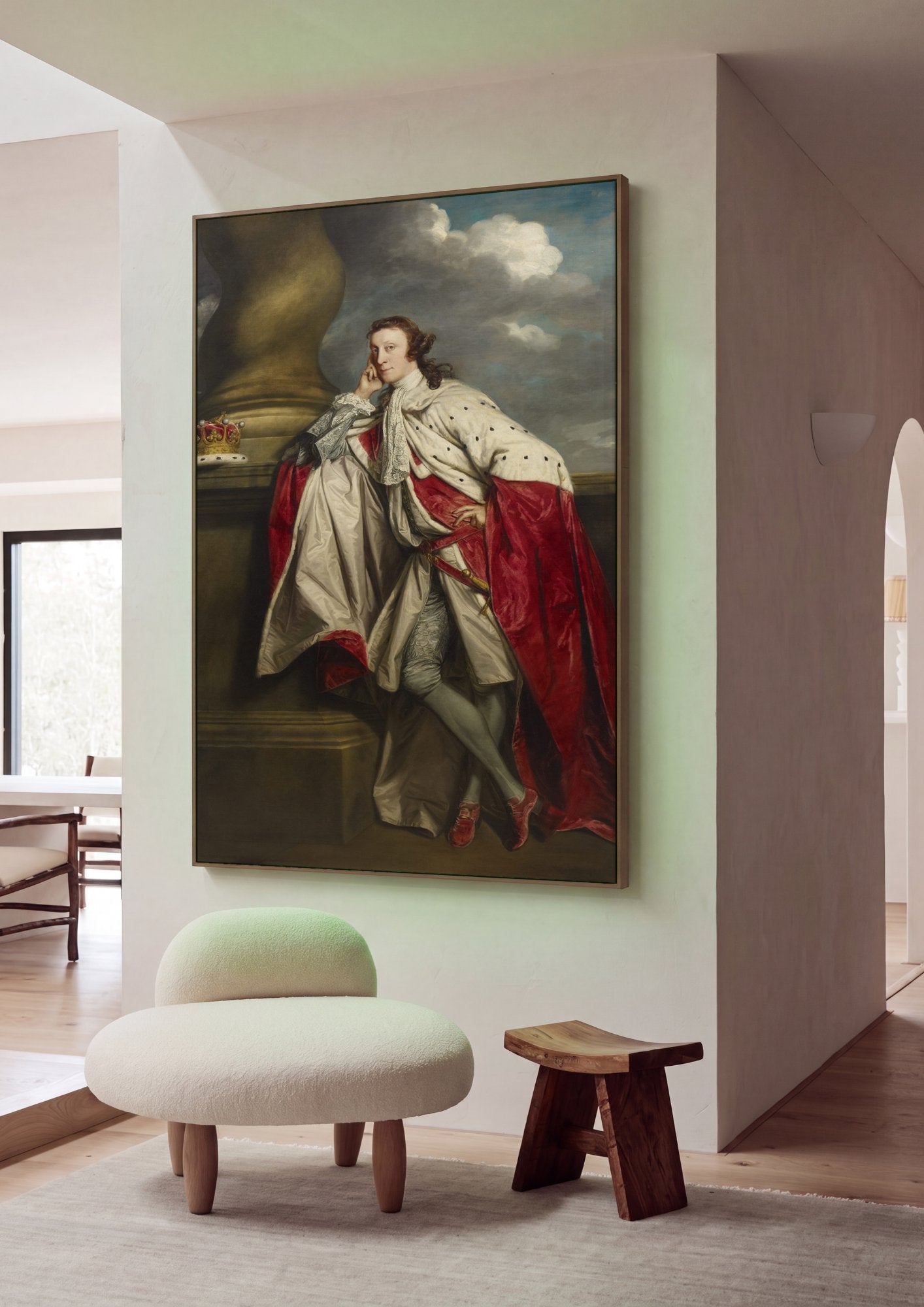 Quadro Decorativo 'Lord Richard Howe' - Joshua Reynolds em ambiente decorado
