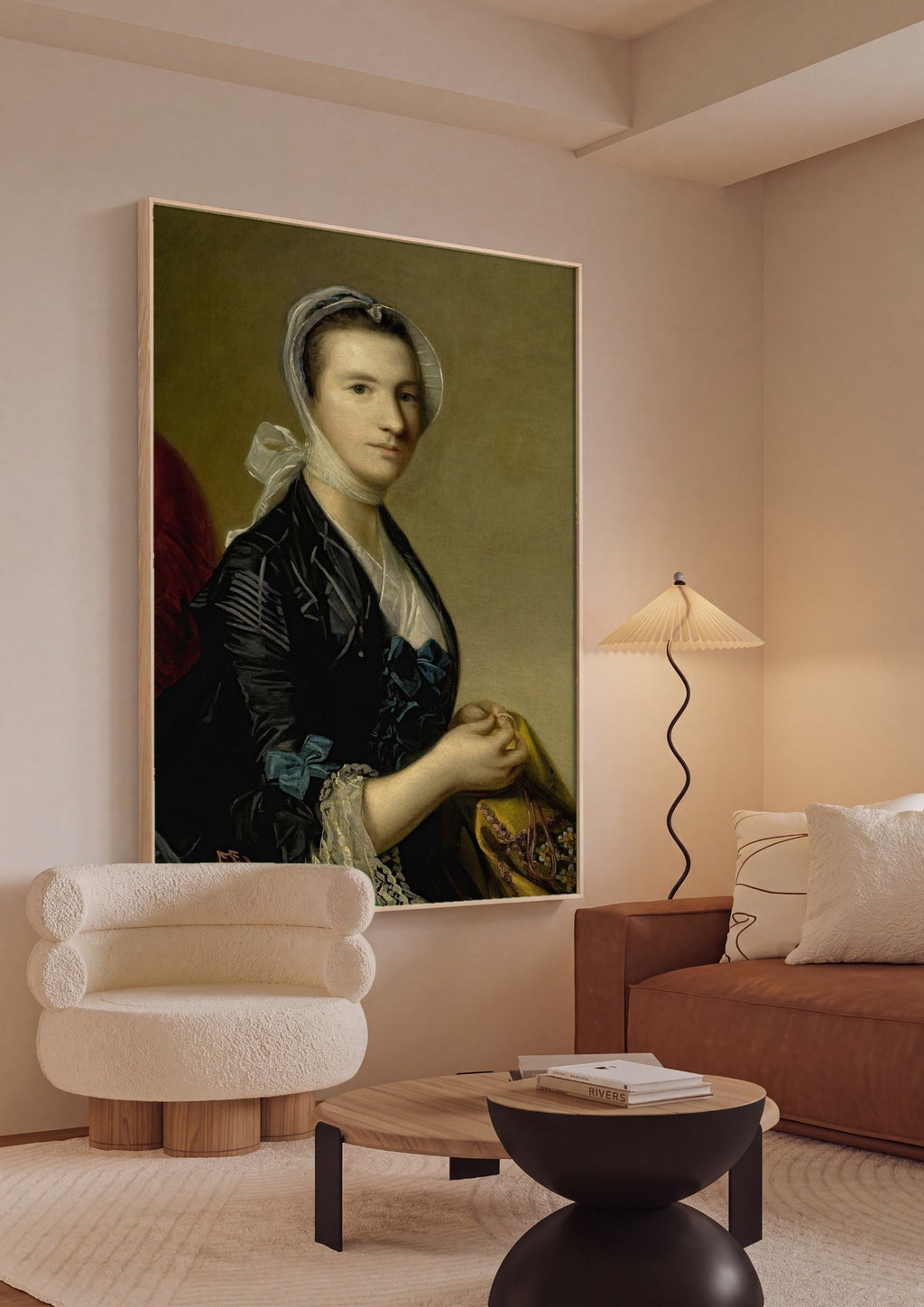 Quadro Decorativo Retrato de Mulher - Joshua Reynolds em ambiente decorado