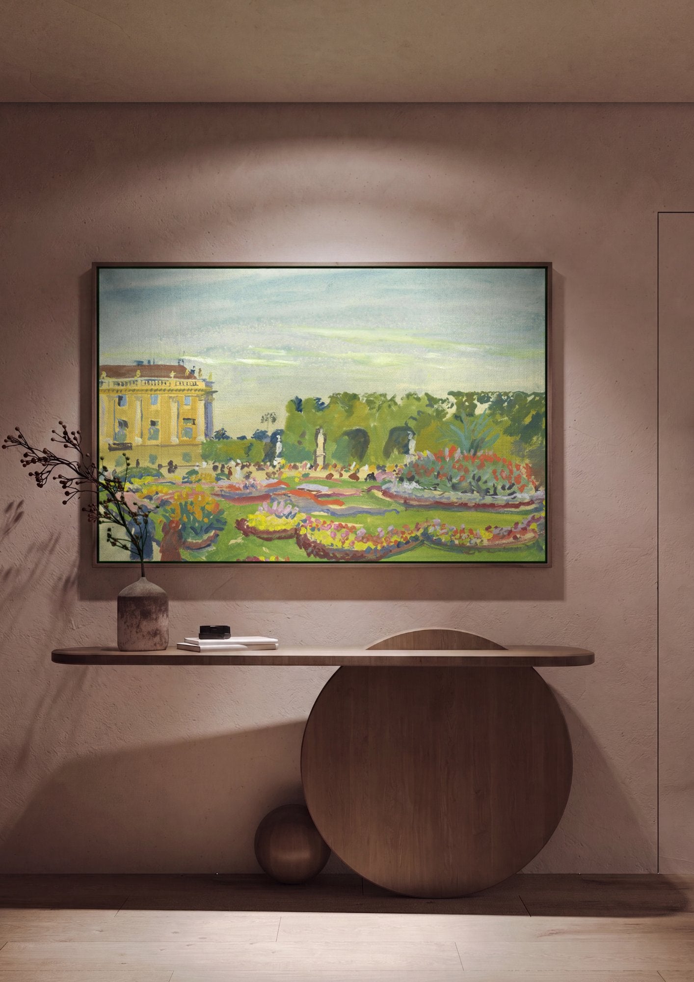Quadro Decorativo Jardins do Palácio - Oskar Laske em ambiente decorado
