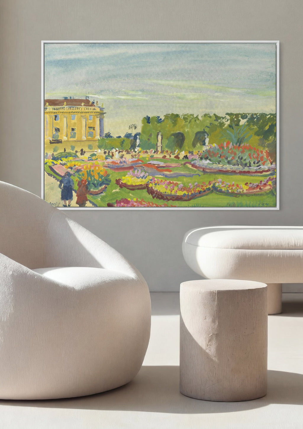 Quadro Decorativo Jardins do Palácio - Oskar Laske em ambiente decorado