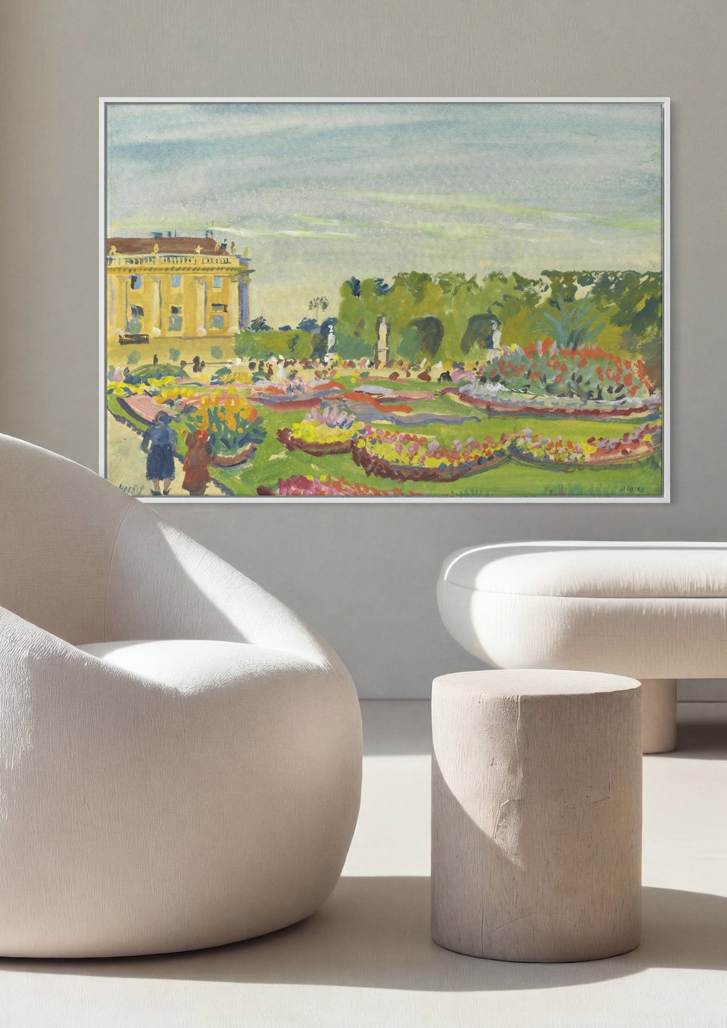 Quadro Decorativo Jardins do Palácio - Oskar Laske em ambiente decorado
