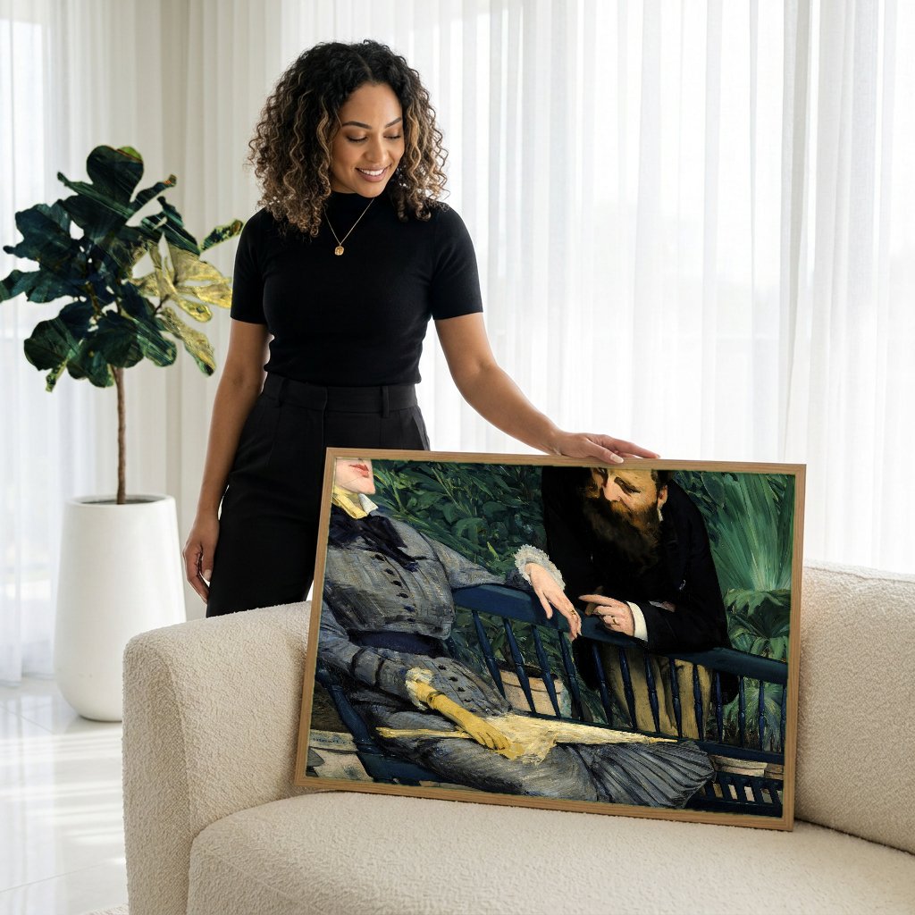 Quadro Decorativo No Conservatório - Edouard Manet com modelo em ambiente