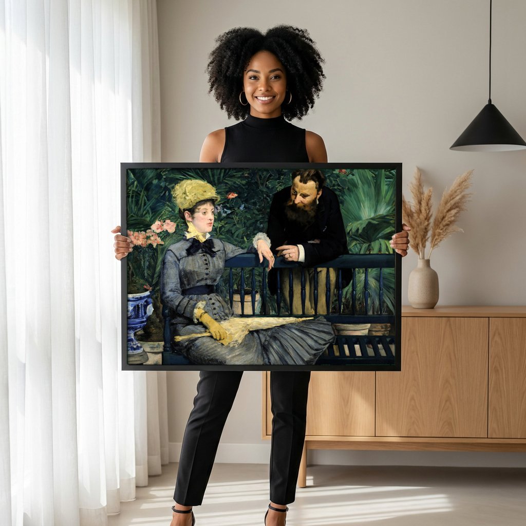 Quadro Decorativo No Conservatório - Edouard Manet com modelo em ambiente